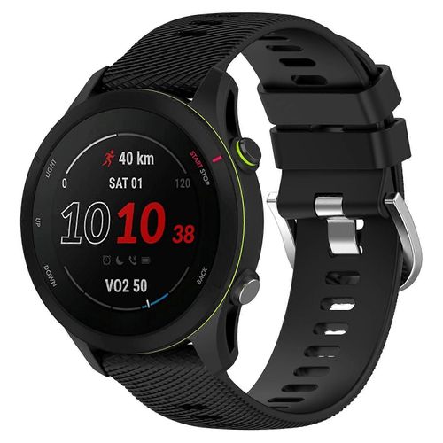 Pour Garmin Forerunner255 22mm Cross Textured Silicone Watch Band
