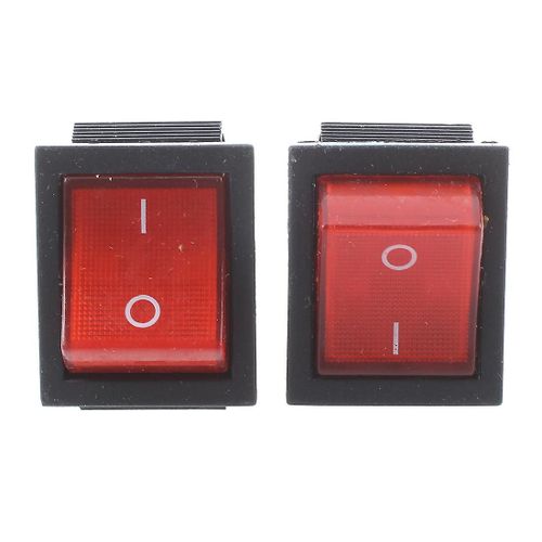 16A / 250VAC 20A / 125VAC Voyant Rouge 4 broches On/off Dpst Rocker Switch 2 Pcs