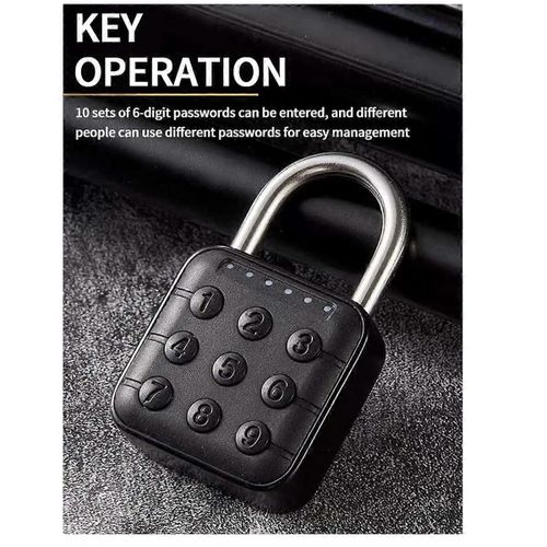 Tuya Bluetooth Smart Fingerprint Serrure De Porte Sans Clé À Déverrouillage Rapide Anti Vol Cadenas IP67 Étanche Maison Securit Lock-B