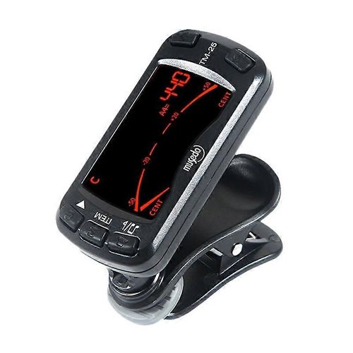 Tm-25 Tm25 Accordeur Électrique Clip-On & Métronome Guitare Basse Chromatique Violon Ukulélé Universel Multi
