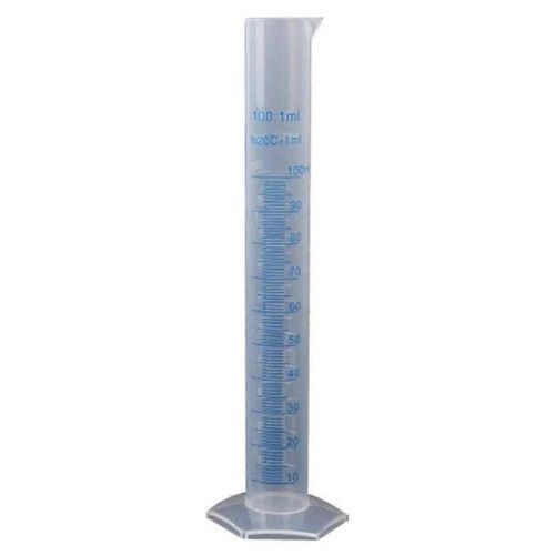 Outil de tube gradué en plastique de cylindre de mesure pour le laboratoire (100 ml)