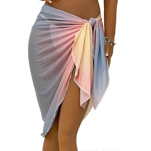 Paréo Coverups Pour Femmes Beach-Wrap Jupe Maillot De Bain Wraps Court Swim-Pareo