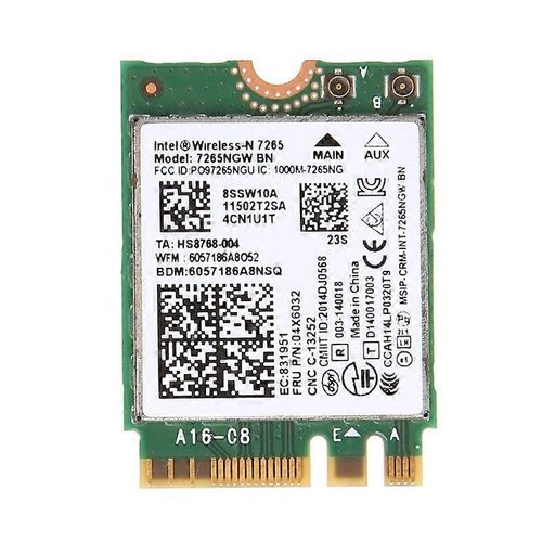 Carte Wifi 2.4G/5G NGFF 7265NGW Carte réseau sans fil N double bande 2x2 802.11agn