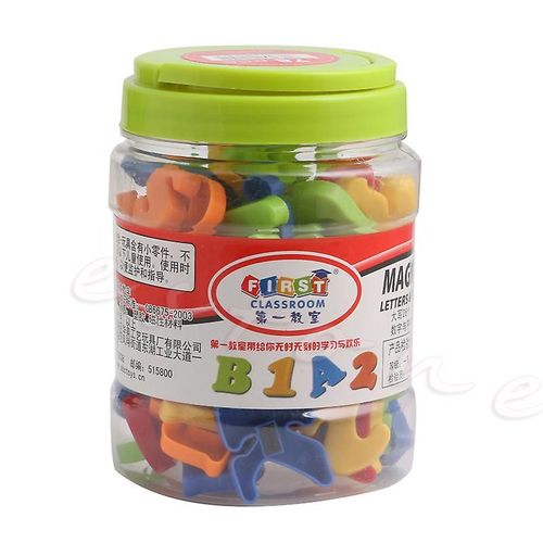 78pcs Lettres Magnétiques Chiffres Alphabet Capital & Minuscule Jouet D¿Apprentissage Nouveau