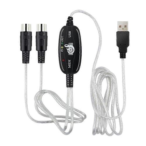 Usb Vers Midi 5 Broches Câble Convertisseur 2 En 1 Vers Pc Audio Sortie Édition Pour Piano Électronique Électronique