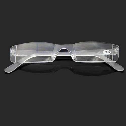 Lunettes De Vue Transparentes Sans Monture Lunettes De Lecture Pour Sac De Cas Presbytie 4.00 Dioptries 
