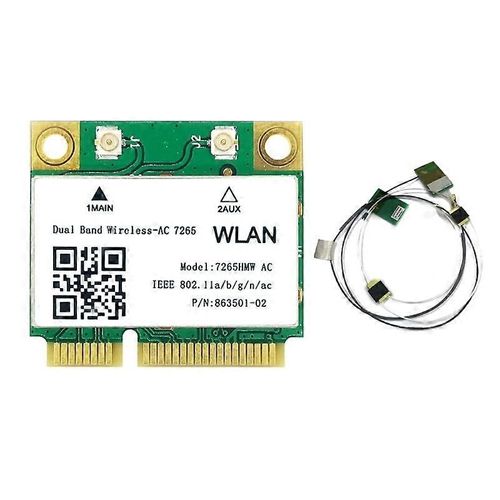 Carte WiFi 1200 Mbps 2.4G/5Ghz 802.11AC Mini PCIe compatible Bluetooth 4.2