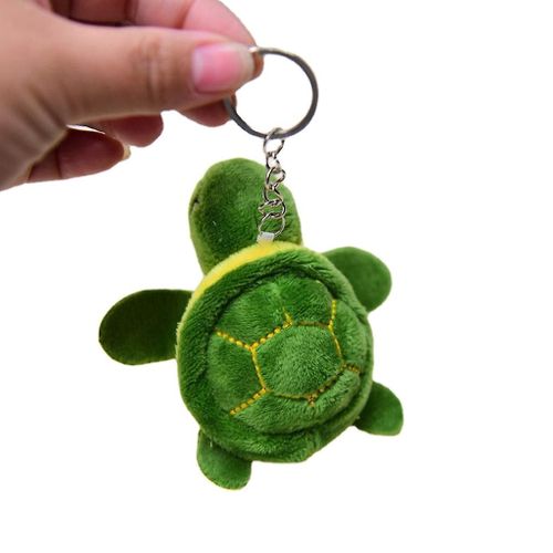 Peluche Porte-Clés Animal En Peluche Mignon Tortue Verte Porte-Clés Charm Sac À Dos Clip