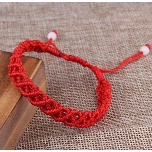 Bracelet Rouge Anorexique Pro Ana Alexia Anorexie Tca Trouble Comportement Alimentaire Symbole Femme Maigre Mince . Torsade Yoga Porte Bonheur Meditation Reglable. Neuf. Envoi Très Rapide Et Soigne.