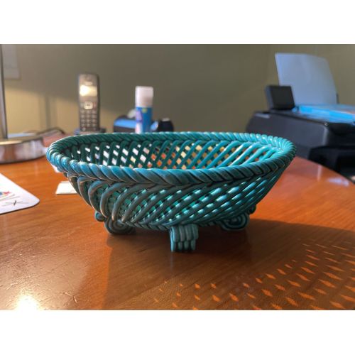 Petite Coupe Céramique Tressée Verte