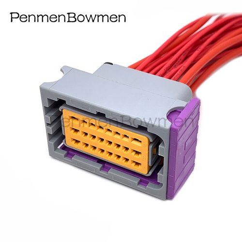 24p Female 1 Set Fci  Connecteur Électronique D'huile À Gaz 24 Broches, Pour Carte D'ordinateur, Prise Ecu, Faisceau De Câbles "Nipseyteko"