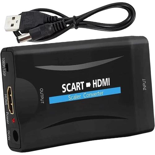 Convertisseur Péritel vers Hdmi Péritel vers HDMI Adaptateur Péritel vers HDMI Prise en charge audio vidéo Péritel vers Hdmi HD 720p/1080p pour moniteur Proiettore HDTV STB VHS Xbox PS3 Sky Blu-ray Dvd Wii TV VCR