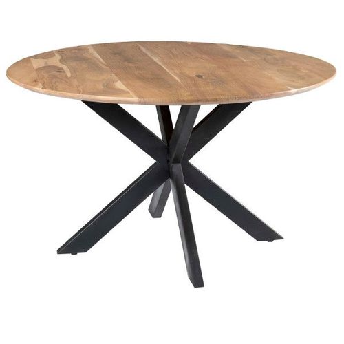 Urban-Table À Manger Ronde 6 Personnes D120 Cm, Spider Et Acacia