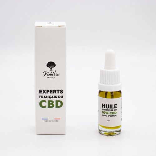 Huile De Chanvre Naturelle Bio Cbd De 10% Broad Spectrum 10ml 