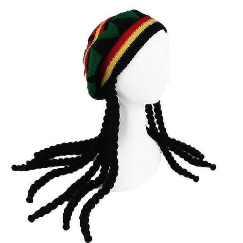 Hip Hop Cap tricoté perruque tresse mâle jamaïcain Bob Marley Rasta bonnet hiver Gorra Hombre dreadlocks Reggae Czapka Zimowa-costume S