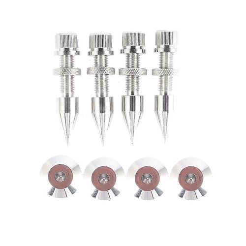 4PCS / Set M8X60 HIFI Audio Haut-parleur Amplificateur Pieds Repose-pieds Pointes Haut-parleurs en cuivre pur Pièces de réparation