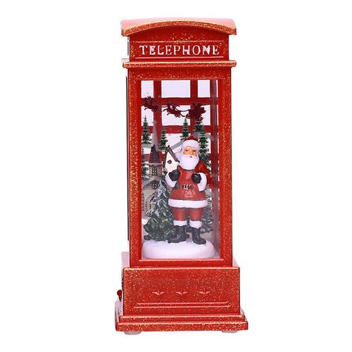 Cabine téléphonique de Noël LED Lumière Père Noël Bonhomme de neige Arbre de Noël Cabine téléphonique Lumières Table Table Pièce maîtresse Décor de table