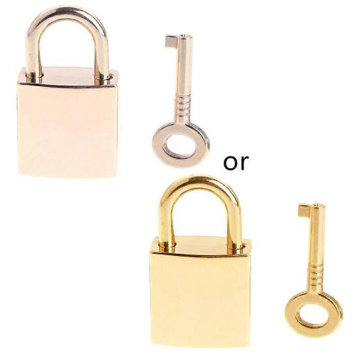 Vintage petit cadenas carré avec pour clé Mini cadenas en métal pour serrure de souhait pour Jewe
