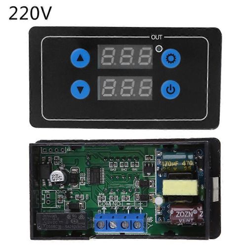 Minuterie numérique programmable 0.1s - 999h Interrupteur de retard de relais de contrôle de compte à rebours
