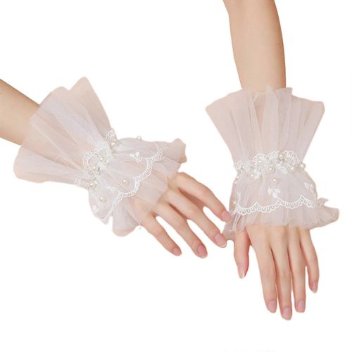 2 Pcs/Paire Filles Volants Bord Flare Manches Plissé Faux Manchette Pour Pull Decor