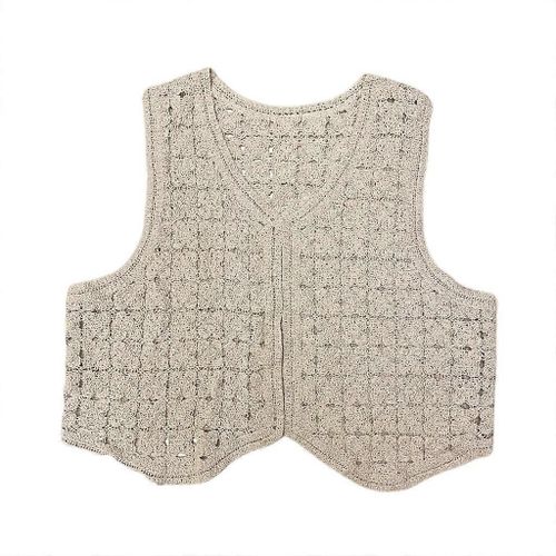 Femmes Crochet Tricoté Sans Manches Cardigan Open Front Sweater Crop Top Giistcoat