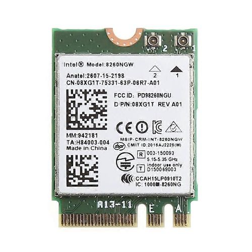 Carte réseau sans fil AC 2.4G/ 5G 8260NGW Carte Wifi compatible BT 4.2 pour Dell