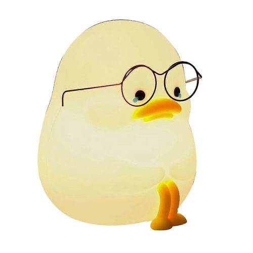 Veilleuse Happy Duck Kids, Veilleuse En Silicone Pour Enfants, Lampe En Silicone Mignonne Et Dimmable Pour La Suie