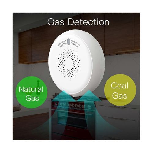 Détecteur de fuite de gaz ZigBee intelligent Capteur combustible Système d¿alarme de sécurité domestique intelligent Tuya Smart Li