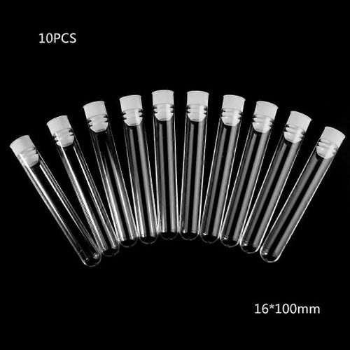 Paquet De 10 Tubes À Essai En Plastique Avec Bouchons Tubes De Tir Pour Tirs Bijoux Perles De Graines Propagation Des Plantes Expériences Scientifiques