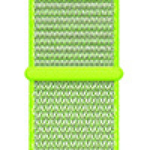Applicable À Apple Watch Iwatch10 Génération 98se Nouveau Bracelet En Nylon Velcro Tissé Sport Couleur-Lampe Torche Jaune Clair 14# - 38/40/41 Mm