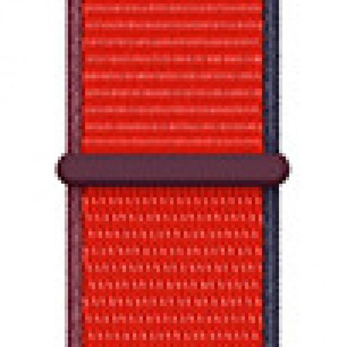 Applicable À Apple Watch Iwatch10 Génération 98se Nouveau Bracelet En Nylon Velcro Tissé Sport Couleur-67# Rouge Tricolore - 38/40/41 Mm