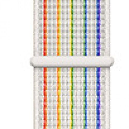 Applicable À Apple Watch Iwatch10 Génération 98se Nouveau Bracelet En Nylon Velcro Tissé Sport Couleur-78# Pride Edition Réfléchissant Arc-En-Ciel - 38/40/41 Mm