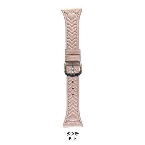 Bracelet En Cuir Gaufré En Forme De C?ur Pour Montre Huawei Gt5/4 Gt32 Advanced Watch432pro-Fille Rose - [Interface 18 Mm] Huawei Gt4/Femelle (Cadran 41 Mm)