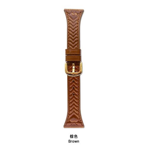 Bracelet En Cuir Gaufré En Forme De C?ur Pour Montre Huawei Gt5/4 Gt32 Advanced Watch432pro-Marron - [Interface 18 Mm] Huawei Gt4/Femelle (Cadran 41 Mm)