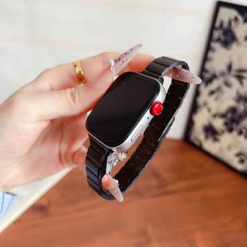 Bracelet Magnétique En Métal À Une Perle Adapté Aux Bracelets Iwatchs10 Apple Huawei Fit3/Gt543 Xiaomi 89-Noir - Compatible Avec : Huawei Gt5-41 Mm