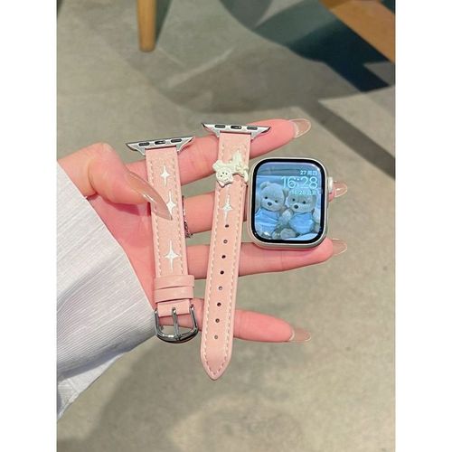 Bracelet En Cuir Avec Motif Chat Et Lapin, Compatible Avec Les Montres Apple, Huawei Gt543 Et Xiaomi 98pro.-Chaton Rose - Compatible Avec : Huawei Gt2-46 Mm