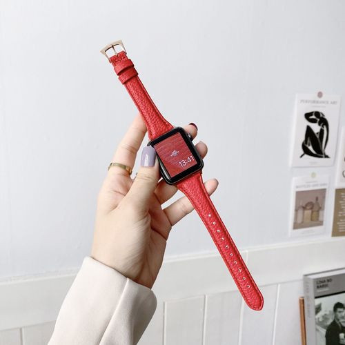 Compatible Avec Le Bracelet Apple Watch Apple Watch S8iwatch6 Génération 75432 Petite Taille Simple Se-38 Mm/40 Mm/41 Mm Rouge