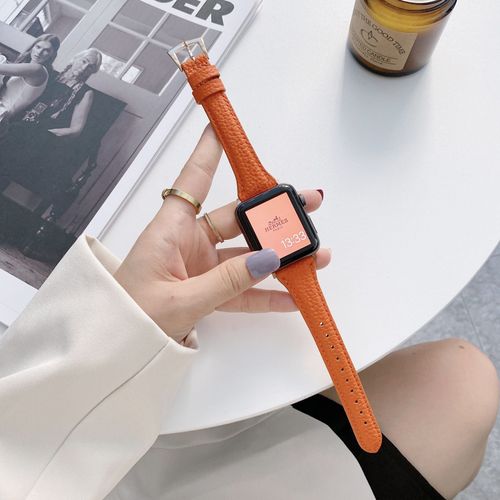 Compatible Avec Le Bracelet Apple Watch Apple Watch S8iwatch6 Génération 75432 Petite Taille Simple Se-42 Mm/44 Mm/45 Mm/49 Mm Orange