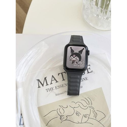 Compatible Avec Le Bracelet Apple Watch, La Petite Taille, La Boucle Magnétique En Cuir, L'iwatch 8 Génération 76543se-Gris Éléphant-44 Mm [Génération Iwatch456se]