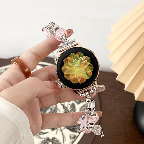 Bracelet Pandora En Métal Adapté À L'apple Watch Iwatch78se 6541, Chaîne Perlée, Pendentif De Niche-Attrape-Rêves Rose - Huawei Gt Runner [Cadran 46 Mm]