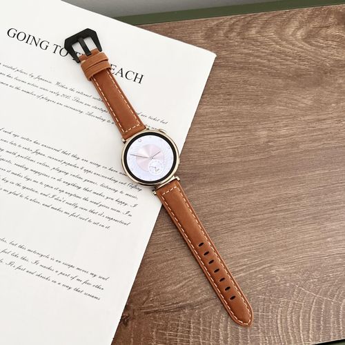 Le Bracelet De Montre Convient À La Montre Huawei Gt4 Gt2 Crazy Horse Motif Gt3pro En Cuir Véritable Watch3/4fit2 Universel 41 Mm-Gt4 Panerai Cuir Mat - Rouge Marron - Mesure Personnelle 22 Mm