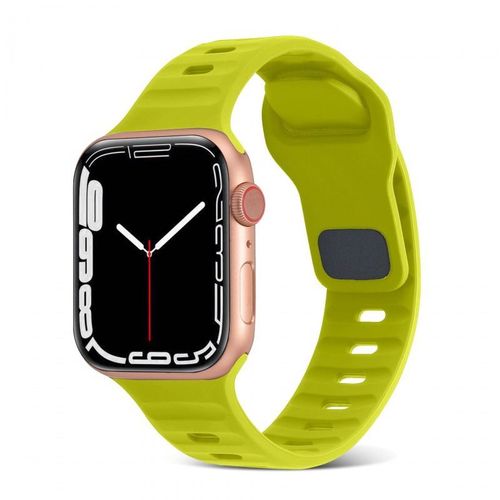 Bracelet Sport En Silicone Liquide De Qualité Supérieure Pour Apple Watch 36789 Se, Apple Watch Iwatch 4-14# Vert Fluorescent - 38 Mm/40 Mm/41 Mm