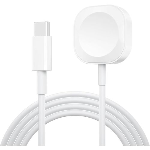 Chargeur Apple Watch,Iwatch De Charge Rapide Magnétique Usb-C Câble,[Certifié Mfi] Sans Fil Station De Charge Rapide Magnétique Compatible Apple Watch Series 9/8/7/6/Se/5/4/3(Blanc)