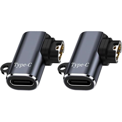 Adaptateur De Charge Usb-C Pour Montre Intelligente À 90 Degrés Compatible Avec Garmin Fenix7 7x 5s 6 6x 6s Pro Et Plus(2 Pièces)