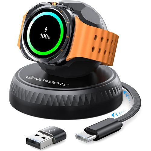 Chargeur Pour Samsung Watch 7 Avec Câble Usb C Rétractable,Station De Charge Sans Fil Magnétique Portable Pour Galaxy Smartwatch Ultra 6 Classic 5 Pro 4 Classic 3 Active 2 1