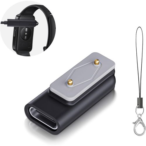 1 Pièce Usb C Adapter Compatible Pour 5v/1a Adaptateur De Charge Portable Pour Samsung Galaxy Fit 3/ Huawei Watch Fit 3/2/Fit/Fit/Mini,Huawei Band9/8/7/6/6 Pro/Honor Band 9/7/6/Es- Noir