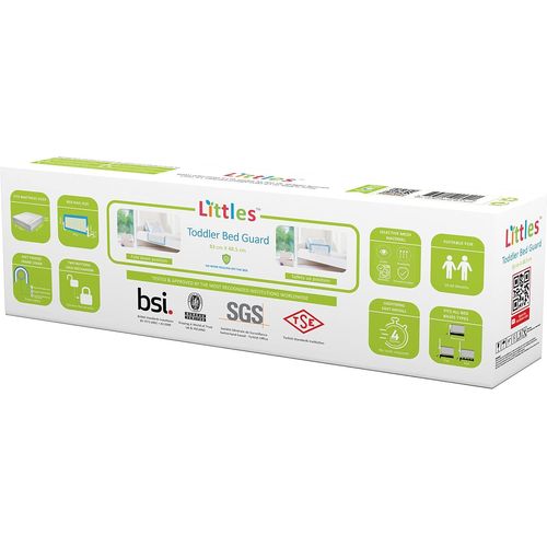 Littles Barrière De Lit Pour Enfant Et Bébé Convient Pour Lit Simple,Double Et King Size Blanc 83x48,5cm