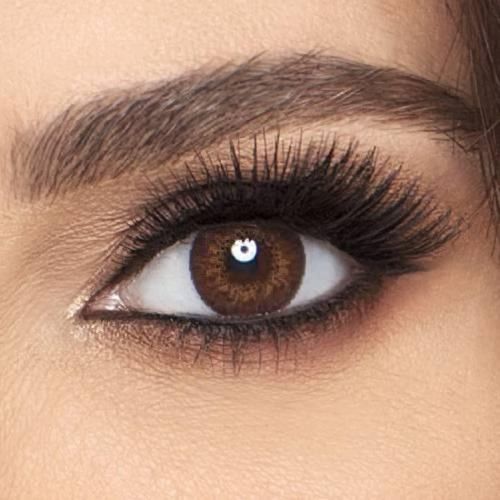 Lentilles De Contact De Couleur Brown 3tons Avizor Solution Multifonctions Pour Lentilles 10ml Kit De Rangement Couleur Aléatoire Boitier Pince Et Applicateur Offert 12 Mois Sans Correction 