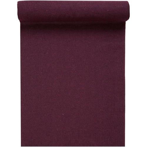 6066-17-30,Chemin De Table Coton Uni Prune