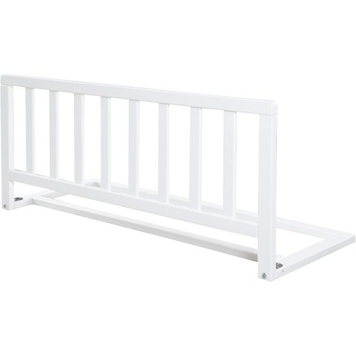 Barrière De Lit En Bois 90cm-Protection Anti-Chute Sûre Pour Bébés Et Enfants-De 18 Mois À 5 Ans-Montage Facile Sans Perçage-Hauteur De 38cm-Blanc